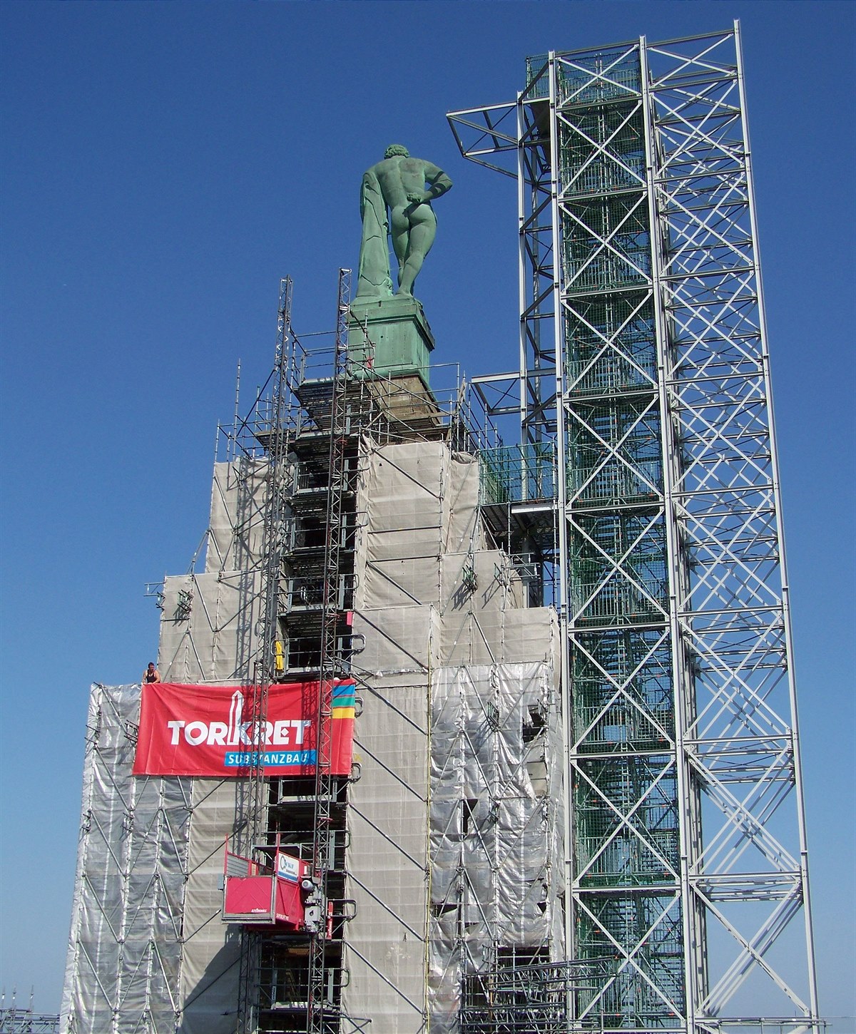 TORKRET, repair works, Hercules statue, Kassel