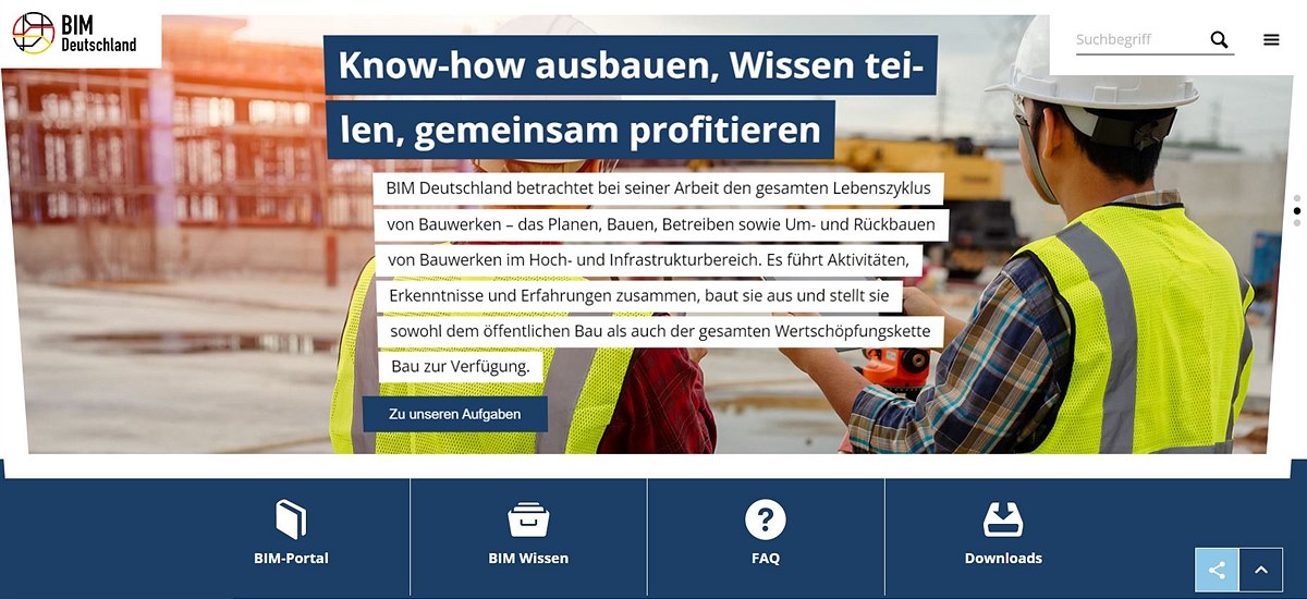 Screenshot_Webseite BIM Deutschland