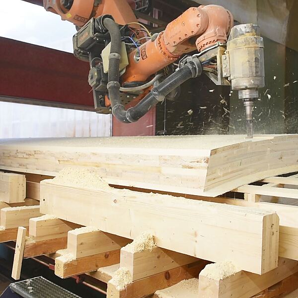 Züblin Timber, Produktion dreidimensionaler Einzelteile
