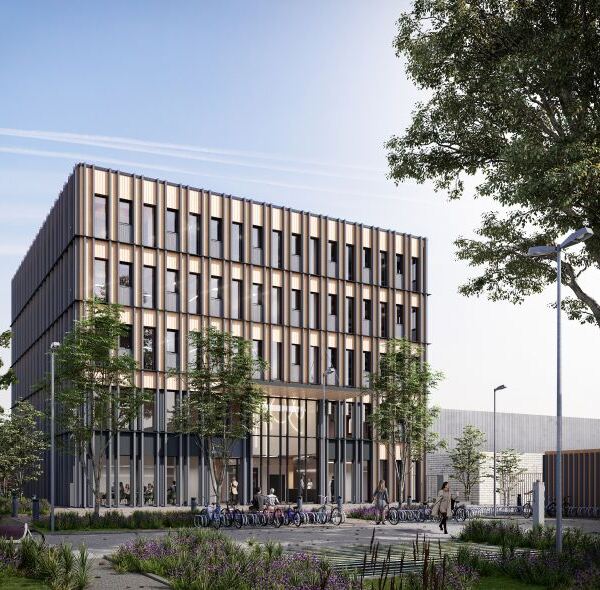 rendering new Timber head office in Aichach