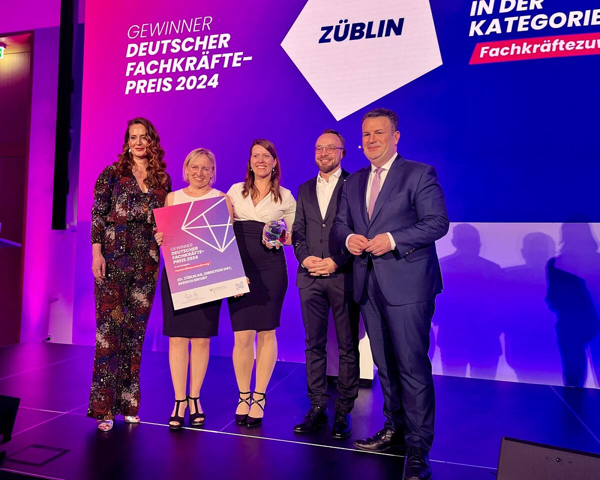 ZÜBLIN erhält den deutschen Fachkräftepreis in der Kategorie „Fachkräftezuwanderung