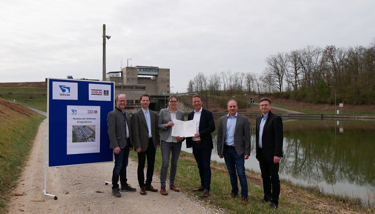 Contract award for the construction of a new lock Kriegenbrunn